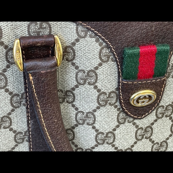 Authentic Gucci Vintage Boston Bag Sherry Line - Picture 12 of 13